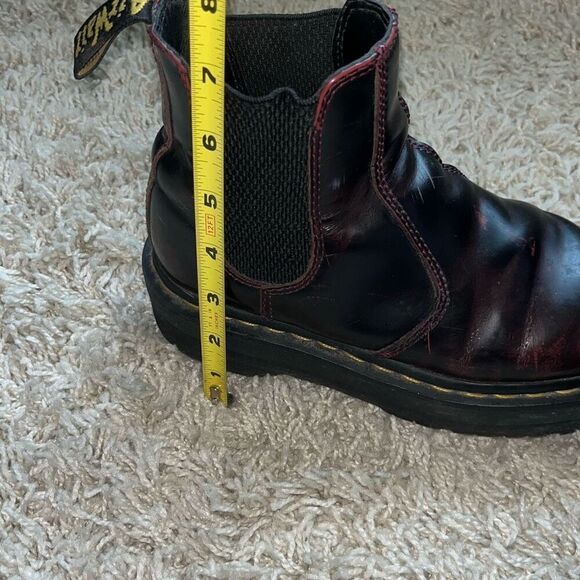 Dr. Martens Burgundy and Red Boots Men’s UK 3 US 4 (Women’s 5) EUC main image 5